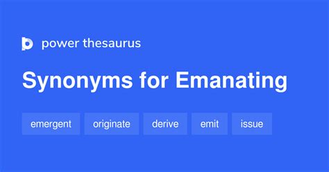 emanating synonym|emanating meaning synonym.